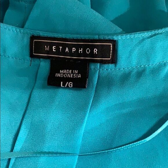 Metaphor teal/blue top size Large - Picture 2 of 7